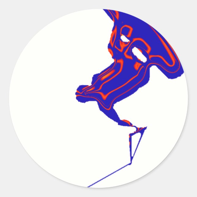 Adesivo Redondo Fluxo de Wakeboard (Frente)