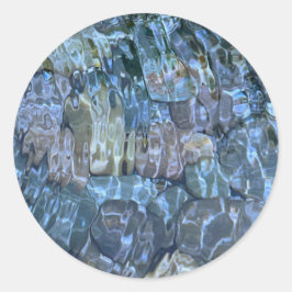 Adesivo Redondo Fluxo hídrico rochoso fluvial ripplamento