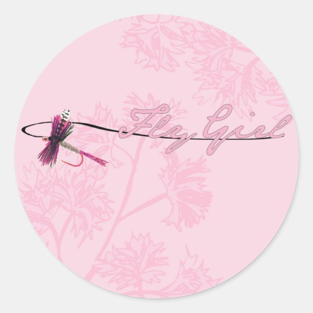 Adesivo Redondo Fly Girl (Frente)