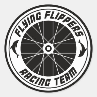 Adesivo Redondo Flying Flippers Racing - Aufkleber Rund