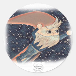 Adesivo Redondo Flying Gnome Stickers