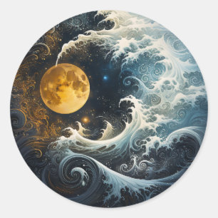 Adesivo Redondo Flying Moon Yin Yang Martil Arts