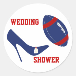 Adesivo Redondo Foca de Envelope Vermelho, Branco e Azul