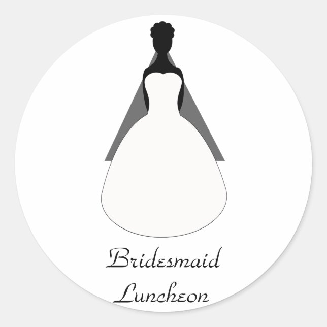 Adesivo Redondo Focas de Envelope Bridesmaid Luncheon (Frente)