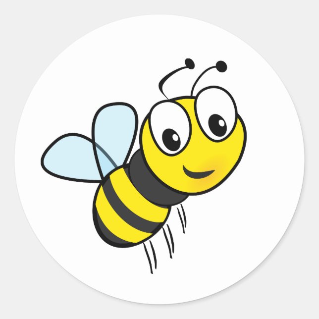Adesivo Redondo Focas de Envelope de Abelhas de Mel Bonito (Frente)