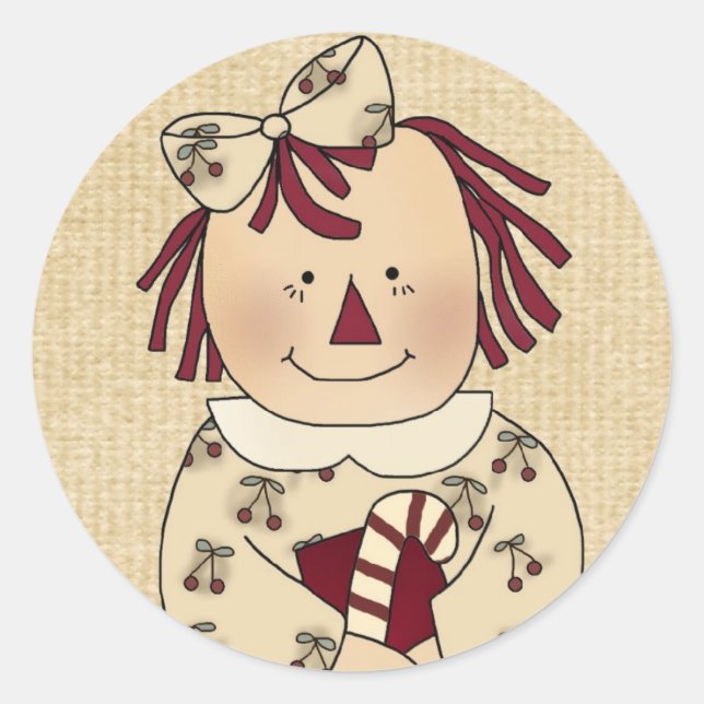 Adesivo Redondo Focas de Envelope de Natal: Alegrias Simples Annie (Frente)