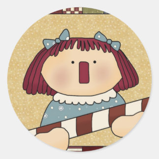 Adesivo Redondo Focas de Envelope de Natal: Alegrias Simples Annie