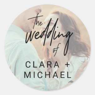 Adesivo Redondo Focas de Envelope Fotográfico de Caligrafia Whims