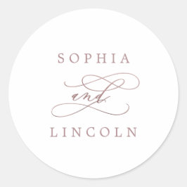 Adesivo Redondo Focas de Envelope para Caligrafia Dourada romântic