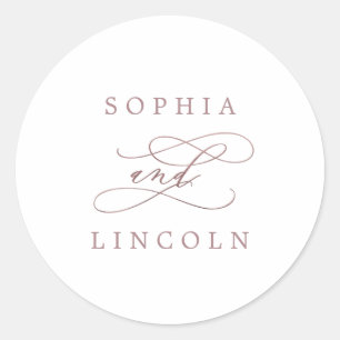 Adesivo Redondo Focas de Envelope para Caligrafia Dourada romântic