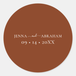 Adesivo Redondo Focas de Envelope Rustic Terracotta