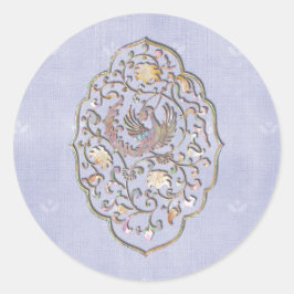 Adesivo Redondo Focas de envelopes azuis-claros para Casamento vin