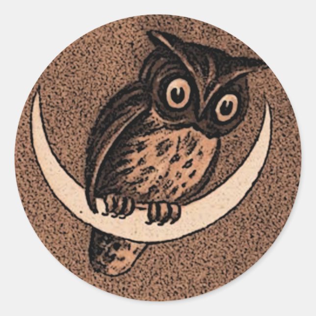 Adesivo Redondo Foco de Envelope Owl (Frente)