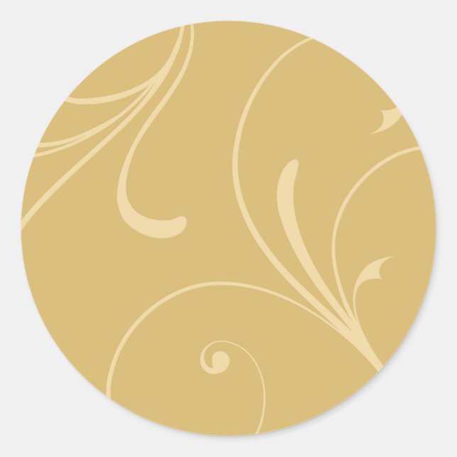 Adesivo Redondo Focos de Envelope Amarelo-ouro (Frente)