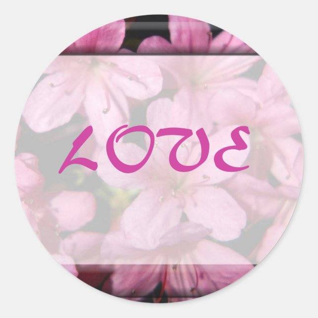 Adesivo Redondo Focos de Envelope de Amor (Frente)