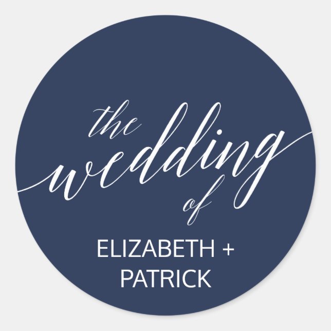 Adesivo Redondo Focos de Envelope de Caligrafia Elegante para Mari (Frente)