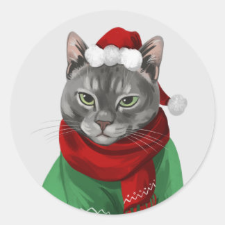 Adesivo Redondo Focos de Envelope de Cartão de Natal Maybelle Jone