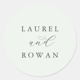 Adesivo Redondo Focos de Envelope de Casamento Coordenado de Verda