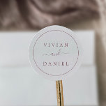 Adesivo Redondo Focos de Envelope de Casamento Dourado Rosa minima<br><div class="desc">Estas selagens minimalistas de ouro de rosa são perfeitas para um casamento simples. A design romântica moderna apresenta clássico de ouro rosa e tipografia branca emparelhada com uma caligrafia rustica, mas elegante, com estilo antigo, com letra de mão. Personalizável em qualquer cor. Mantenha o design simples e elegante, como está,...</div>