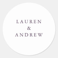 Focos de Envelope de Casamento Moderno de Púrpura