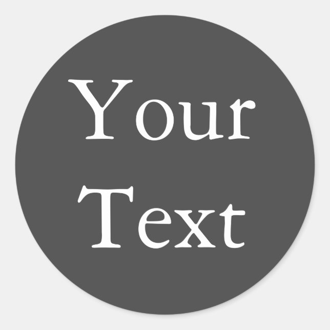 Adesivo Redondo Focos de Envelope de Cinza Escura com Texto Person (Frente)