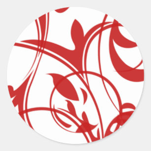 Adesivo Redondo Focos De Envelope De Convite Vermelho E Branco