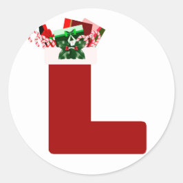 Adesivo Redondo Focos de Envelope de Natal