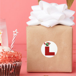 Adesivo Redondo Focos de Envelope de Natal