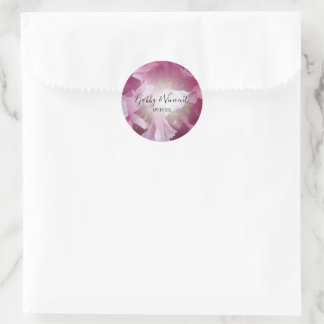 Adesivo Redondo Focos de Envelope Floral Pink Peony