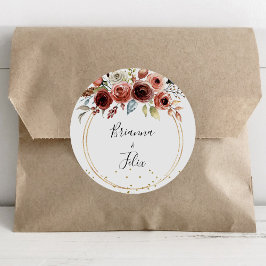 Adesivo Redondo Focos de Envelope Glitter Dourado Geométrico