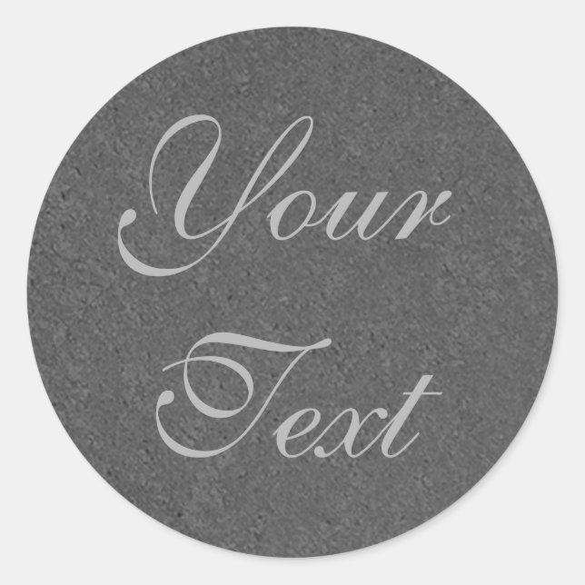 Adesivo Redondo Focos de Envelope Personalizados de Cinza Prateada (Frente)