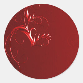 Adesivo Redondo Focos de Envelope Vermelho Elegante