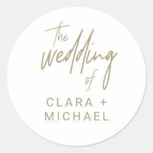 Adesivo Redondo Focos de Envelopes de Casamento para Caligrafia Do