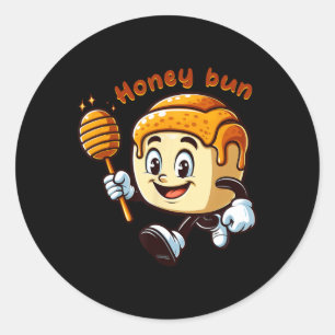 Adesivo Redondo Fofinho de Mel Dia dos Namorados Doce Massa Folhad