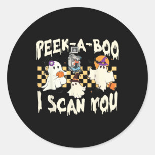 Adesivo Redondo Fofo Ghost Halloween Spooky