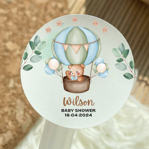 Adesivo Redondo fofo mal podemos esperar baby shower