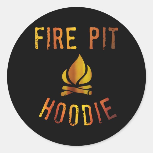 Adesivo Redondo Fogo De Fogo Ou Fogo (Frente)