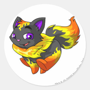 Adesivo Redondo Fogo de Wocky
