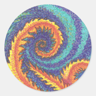 ADESIVO REDONDO FOGO E ÁGUA