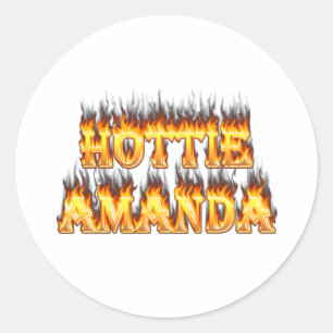 Adesivo Redondo Fogo e chamas de Hottie Amanda