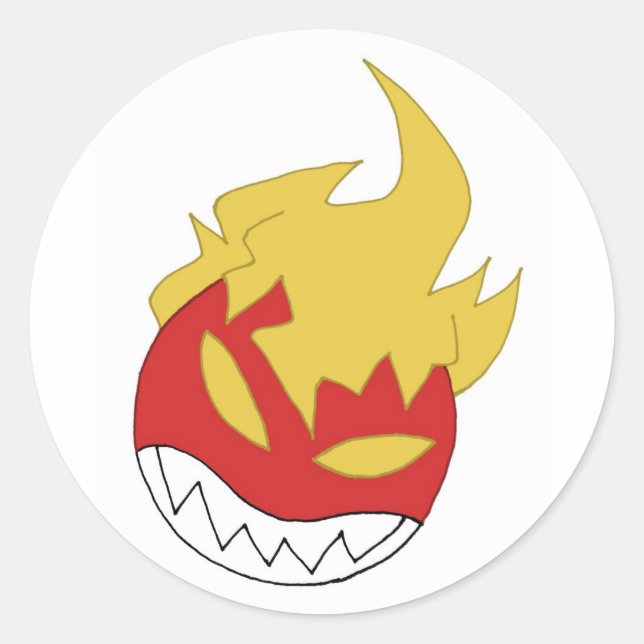 Adesivo Redondo foguete (Frente)