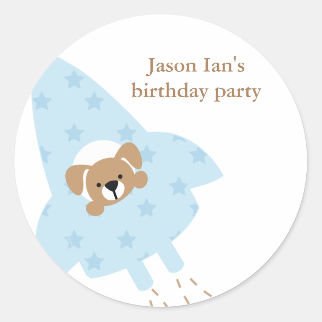 Adesivo Redondo Foguete (Frente)