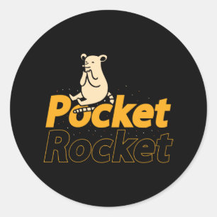 Adesivo Redondo Foguete Pocket - Design do mouse