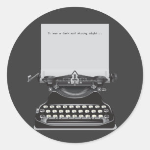 Adesivo Redondo Foi uma noite escura e tempestuosa