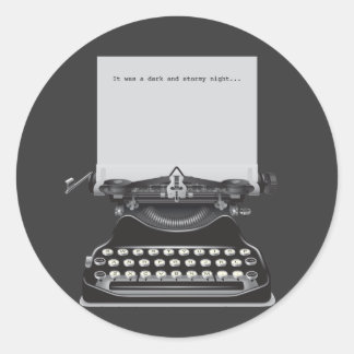 Adesivo Redondo Foi uma noite escura e tempestuosa