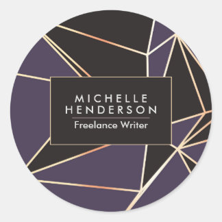 Adesivo Redondo Foil Geométrico Abstrato