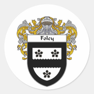 Adesivo Redondo Foley Casaco de Braços (Mantled)