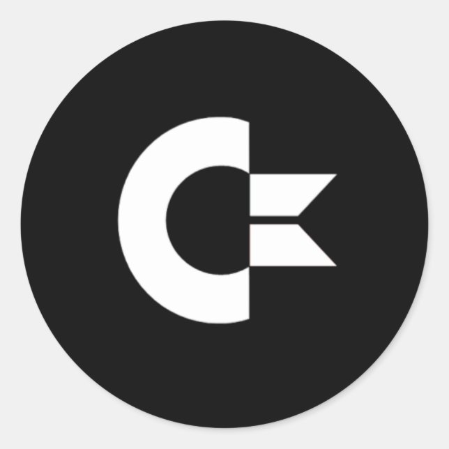 Adesivo Redondo Folha adesiva de Commodore (Frente)