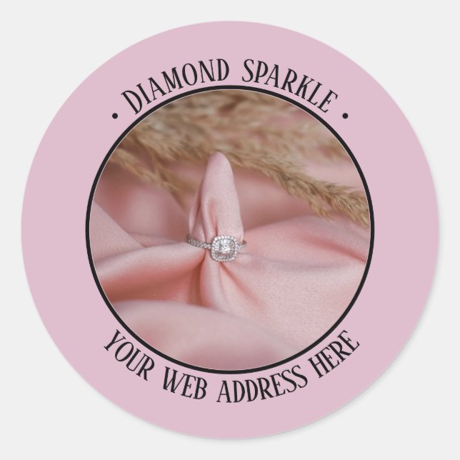 Adesivo Redondo Folha adesiva de promoção do produto (Frente)