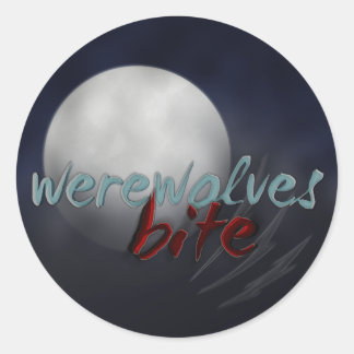 Adesivo Redondo Folha adesiva "Werewolves Bite"